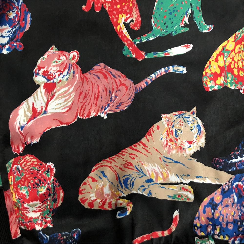 Zara Abstract Animal Print Bomber Jacket